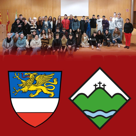 Recepció a l'Ajuntament de l'alumnat de Rostock (Alemanya)