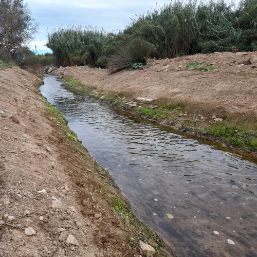 Riera de Caldes amb el riu Besòs