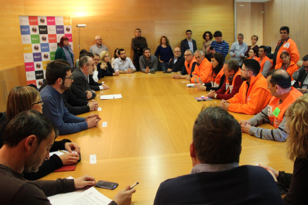 Reunió entre el comité d'empresa de Bacardí i els alcaldes del Baix Vallès